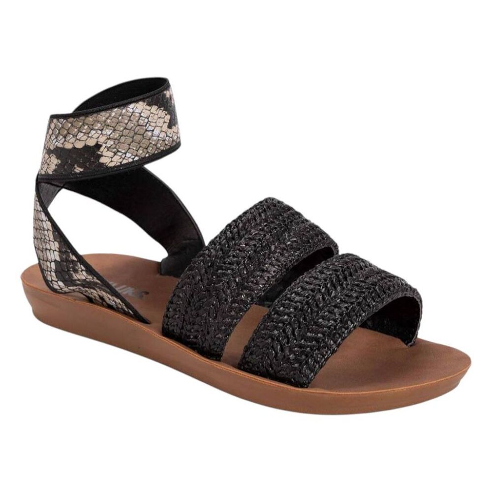 Muk Luks Black Strappy Sandals Womens Size 9 New Tags